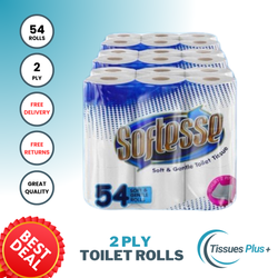 54 Toilet Rolls Softesse Toilet Paper Quilted Bulk Buy Soft Strong